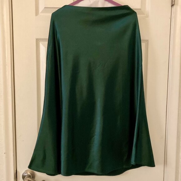 NWOT, SZ XL (see measurements) Silky Satin Midi Slip Skirt - Picture 1 of 5